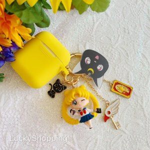 Sailor Moon AirPods Case Cover Keychain Charms
